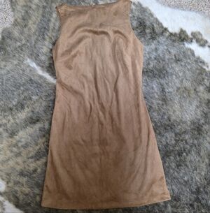 Sincerely Jules Tan Suede Mini Dress